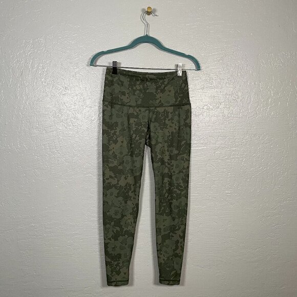 Prana Pants - Prana Women S Green Floral Camo Kimble Printed 7/8 Leggings Pocket Athletic